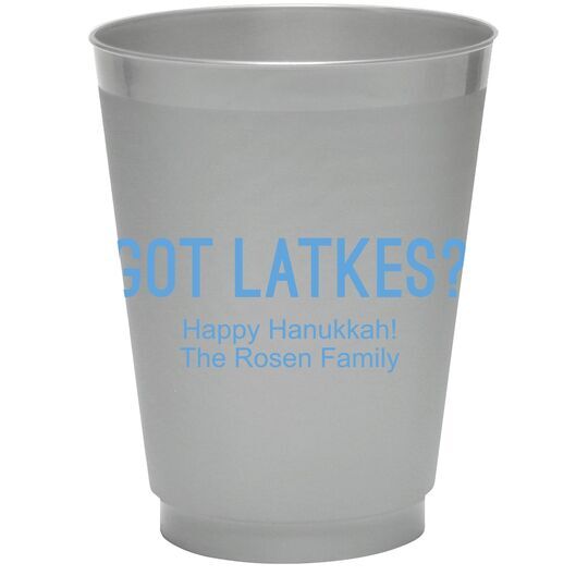 Got Latkes Colored Shatterproof Cups